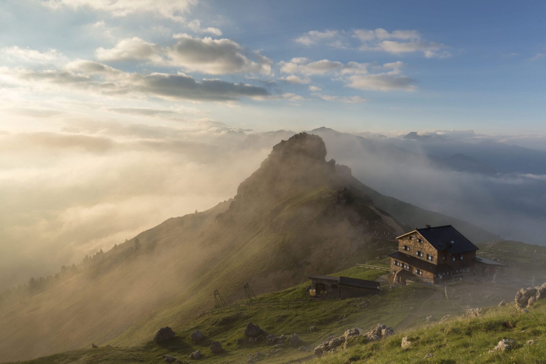 Rifugio Roda di Vael di Fassa - huttentocht Alpen