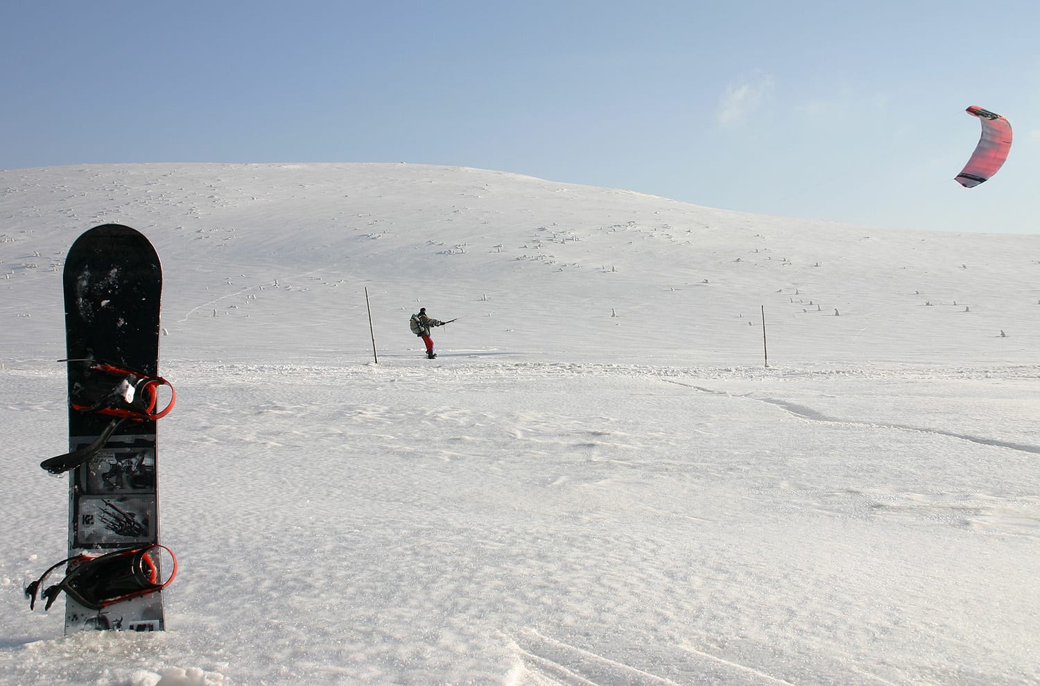  snowkiting afdaling