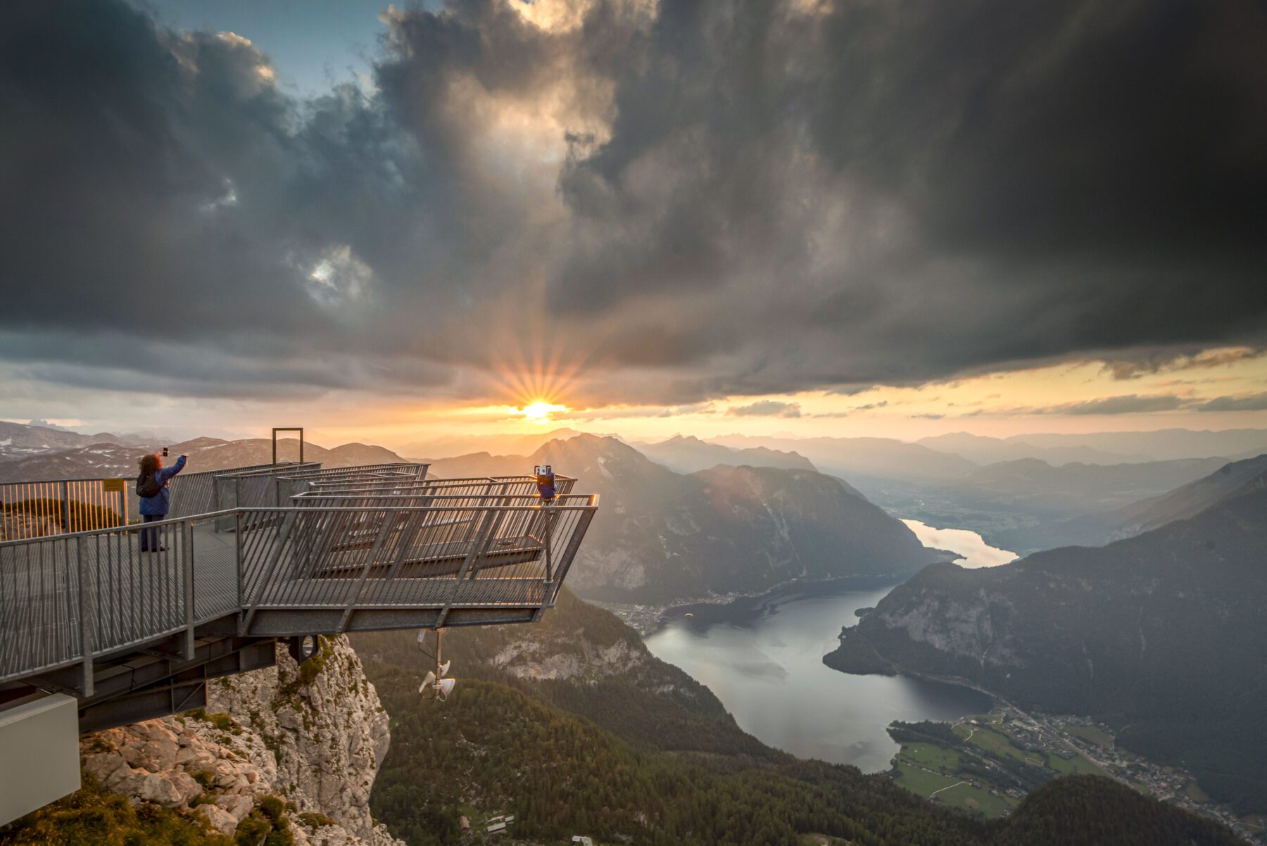 Oberösterreich zonsondergang