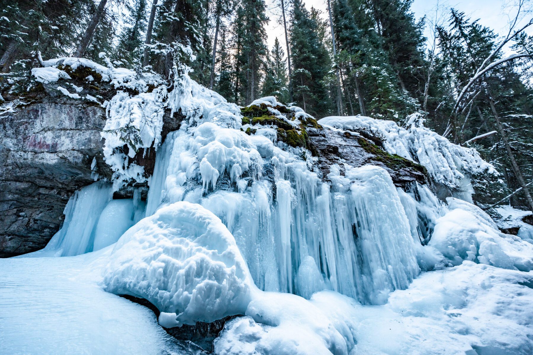 Jasper National Park Maligne Canyon in winter