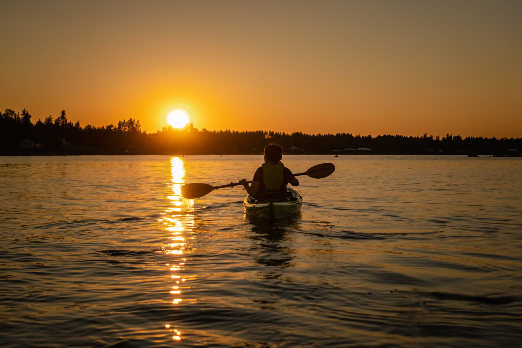 Kajakken in Lapland in de zomer