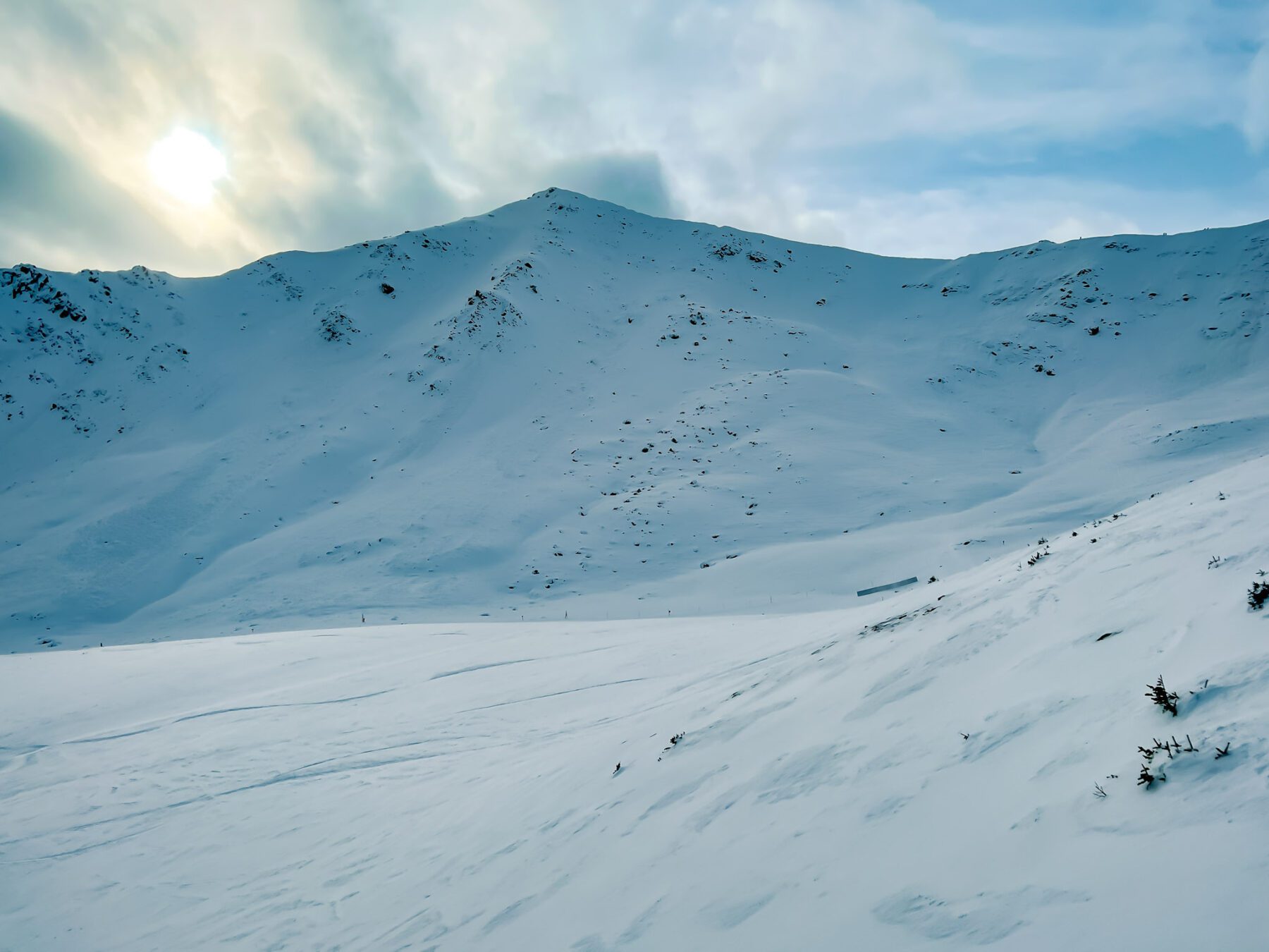 Wintersport in Marmot Basin Jasper National Park Canada sneeuw