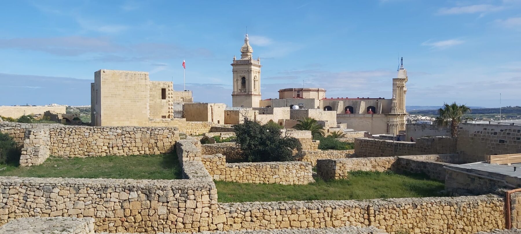 Uitzicht over de Middeleeuwse Citadel van Malta