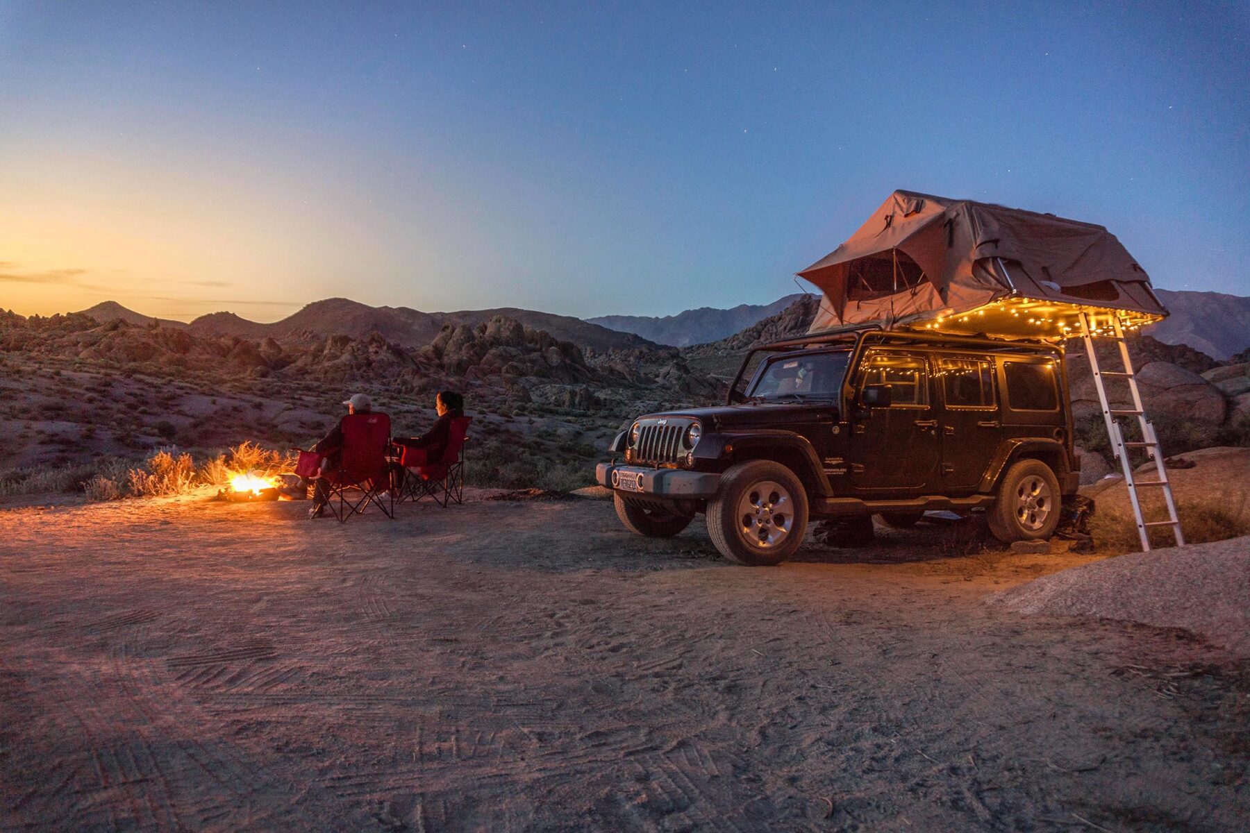 Wildkamperen in Oman met 4x4 en daktent