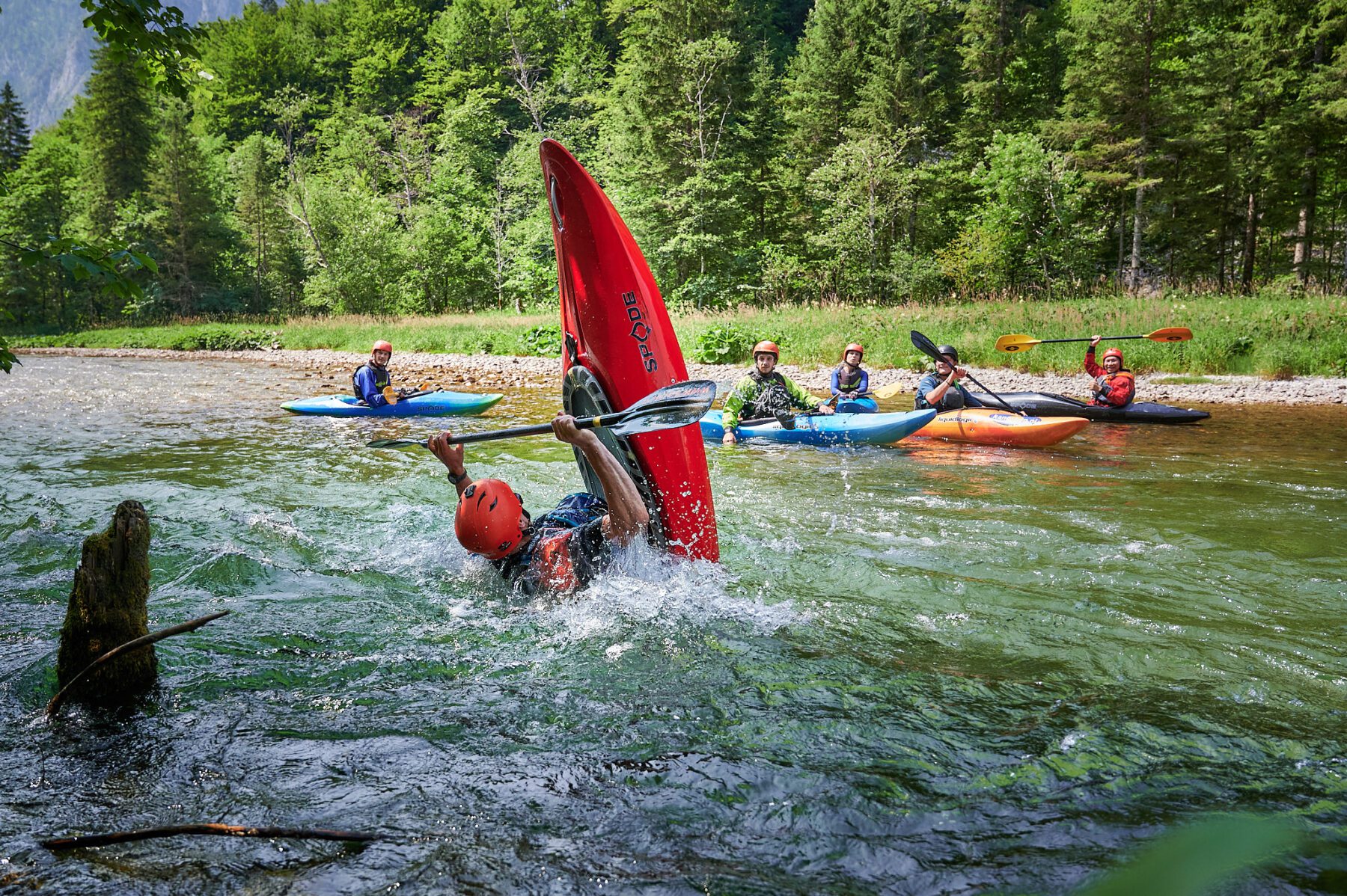 Kajakker in wildwater