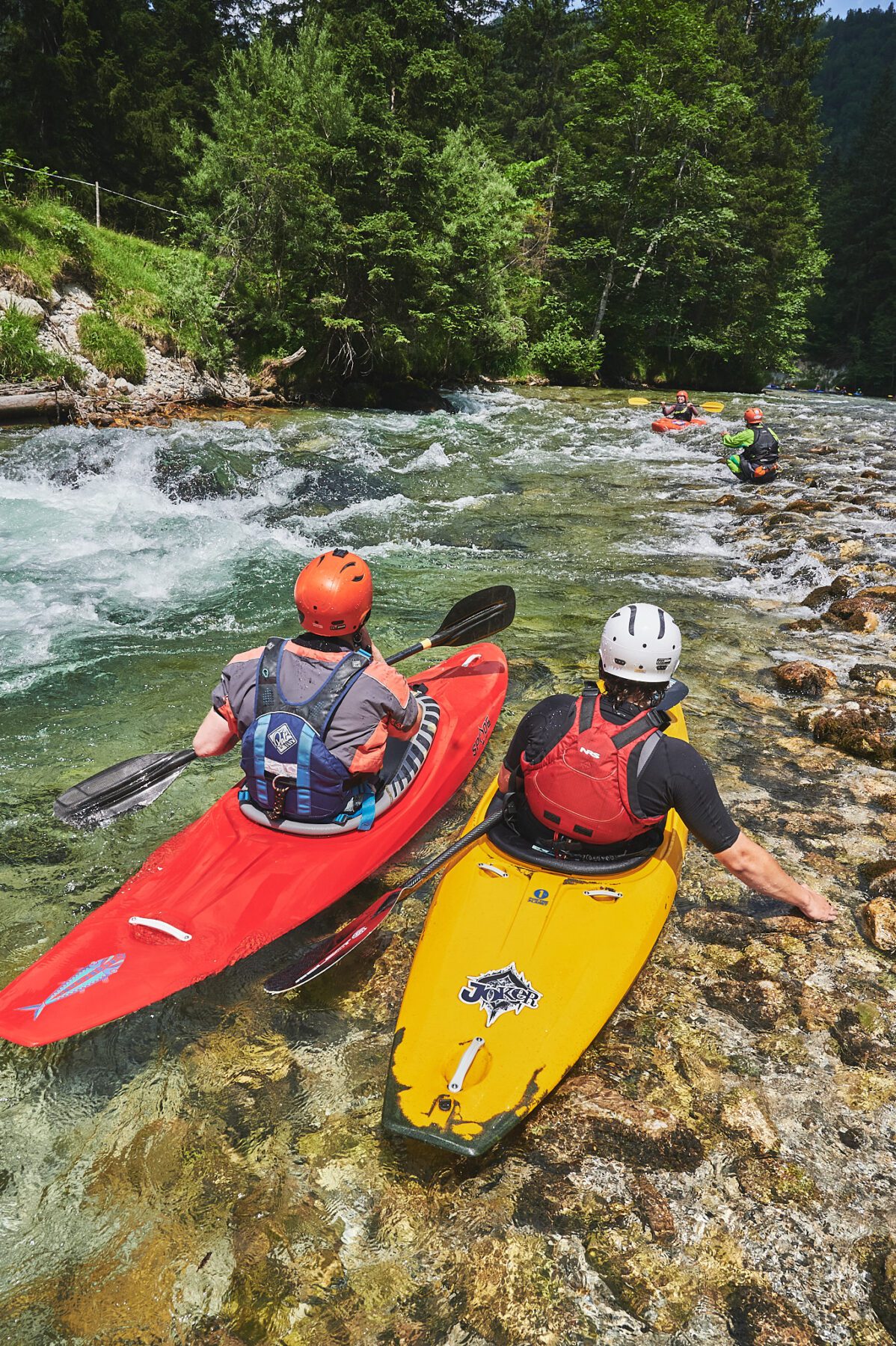 Kajakker in wildwater