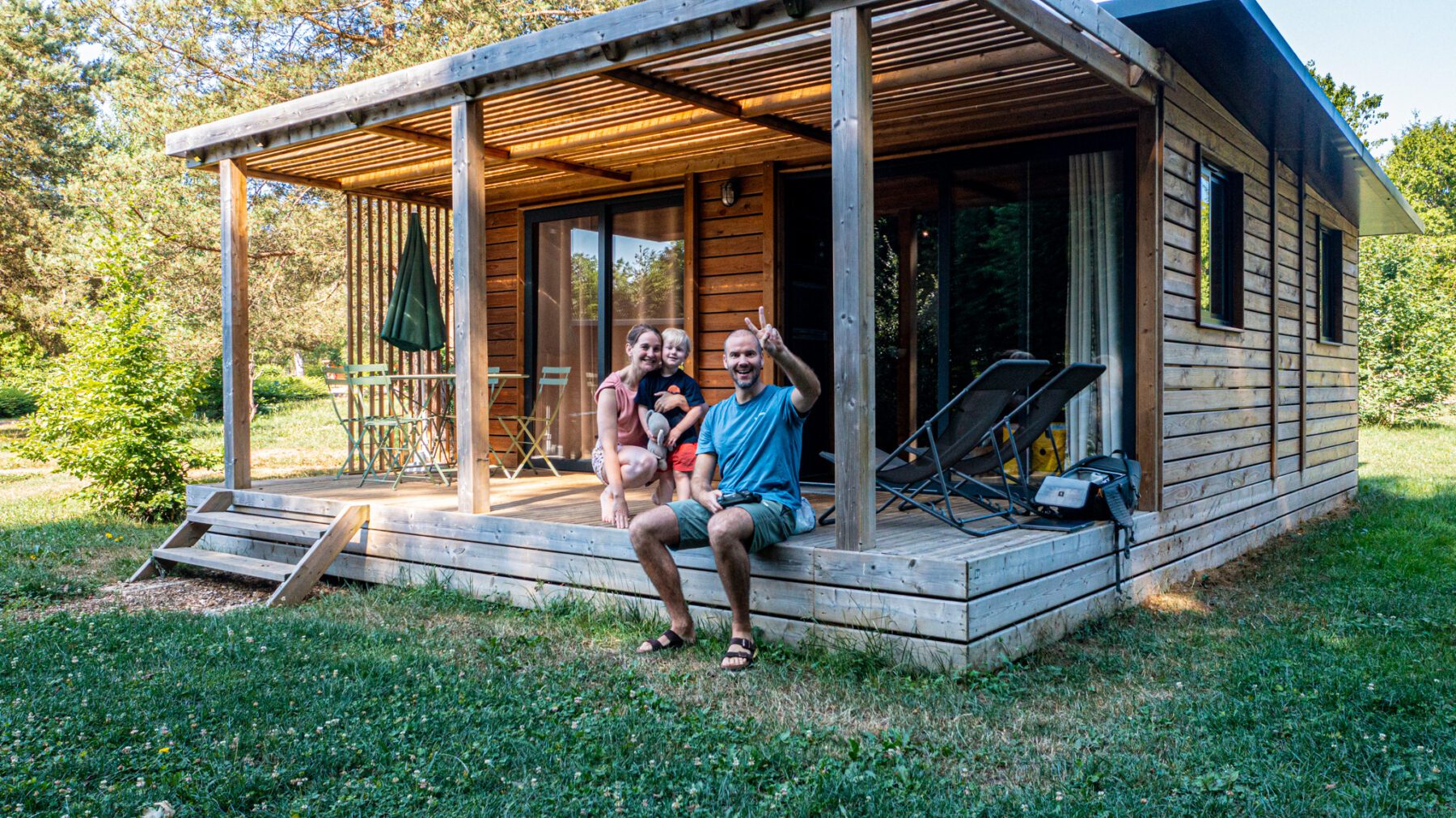 Chalet op camping Huttopia etang de fouché in de Franse Bourgogne