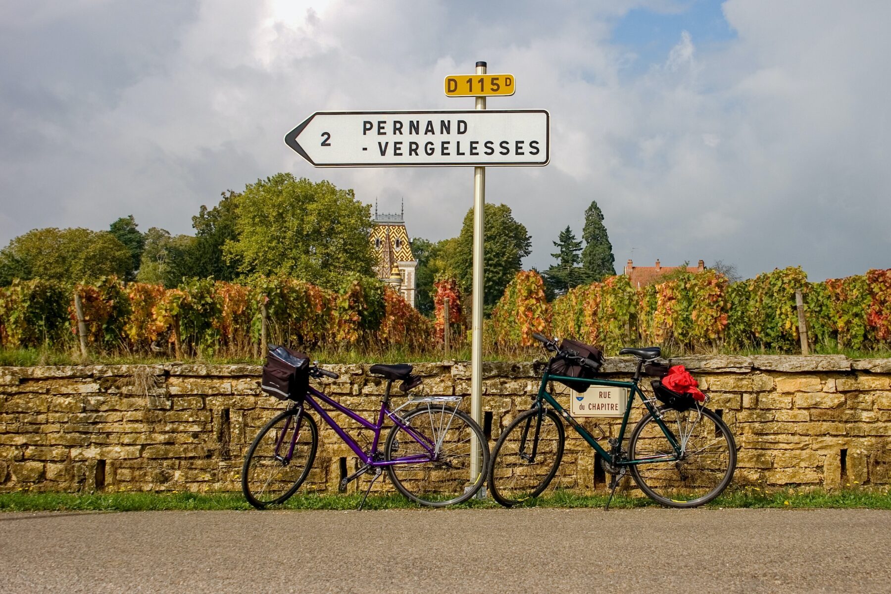 Fietsen over de Route des Grands Crus, Cote de Beaune