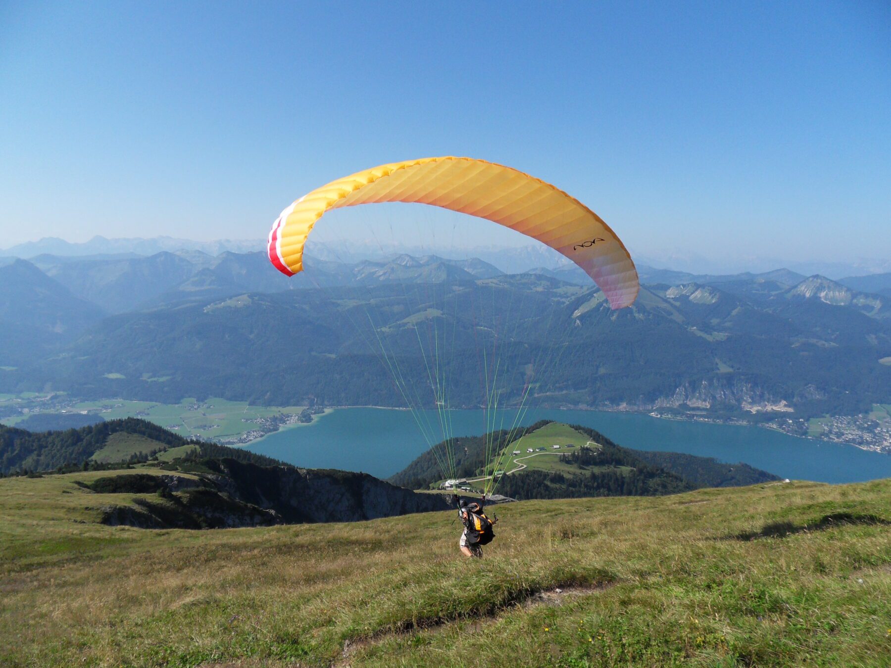 Paragliden is een geweldige ervaring in het Salzkammergut.