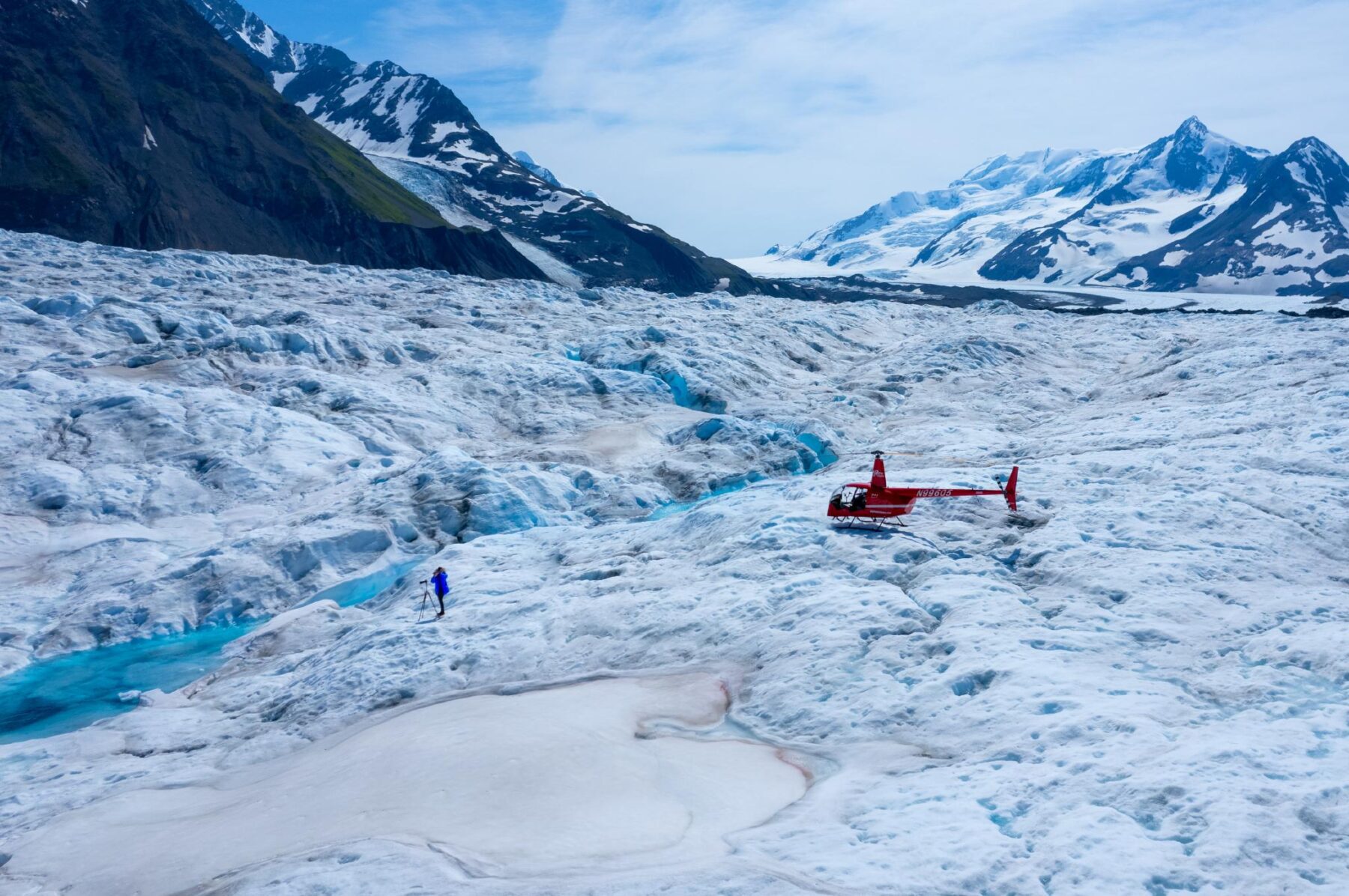 Helikopter in Alaska op de minder bekende plekken in Amerika