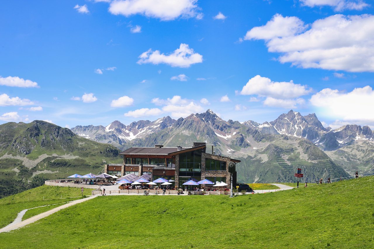 Uitzicht tijdens bike & climb in Ischgl