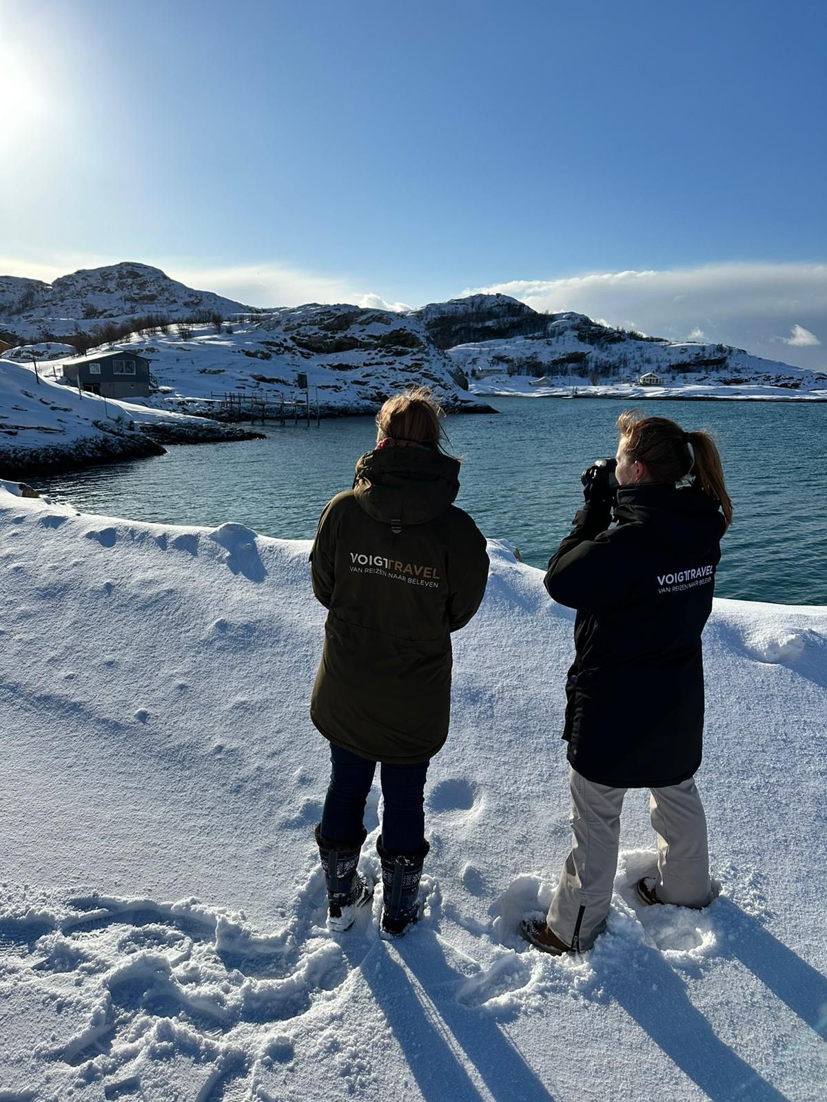 Reisspecialisten van Voigt Travel aan het werk in Noord-Noorwegen
