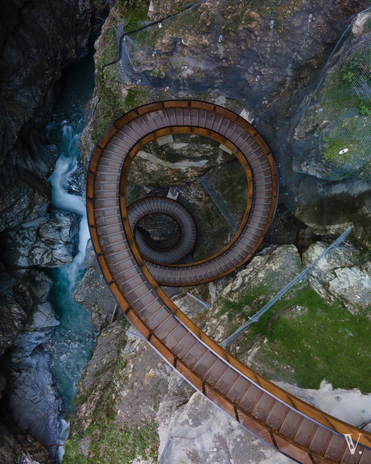 De spectaculaire Helix trap is een blikvanger van de Liechtensteinklamm