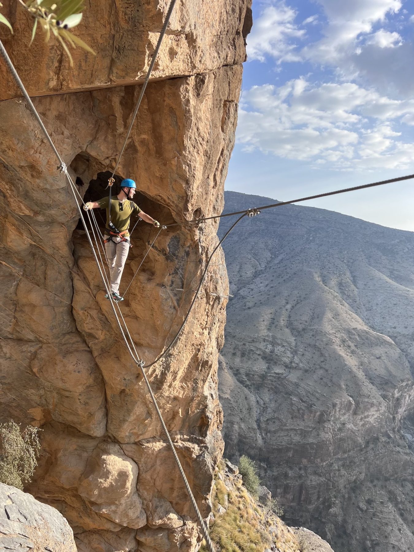 Via Ferrata bij Alila hotel Oman