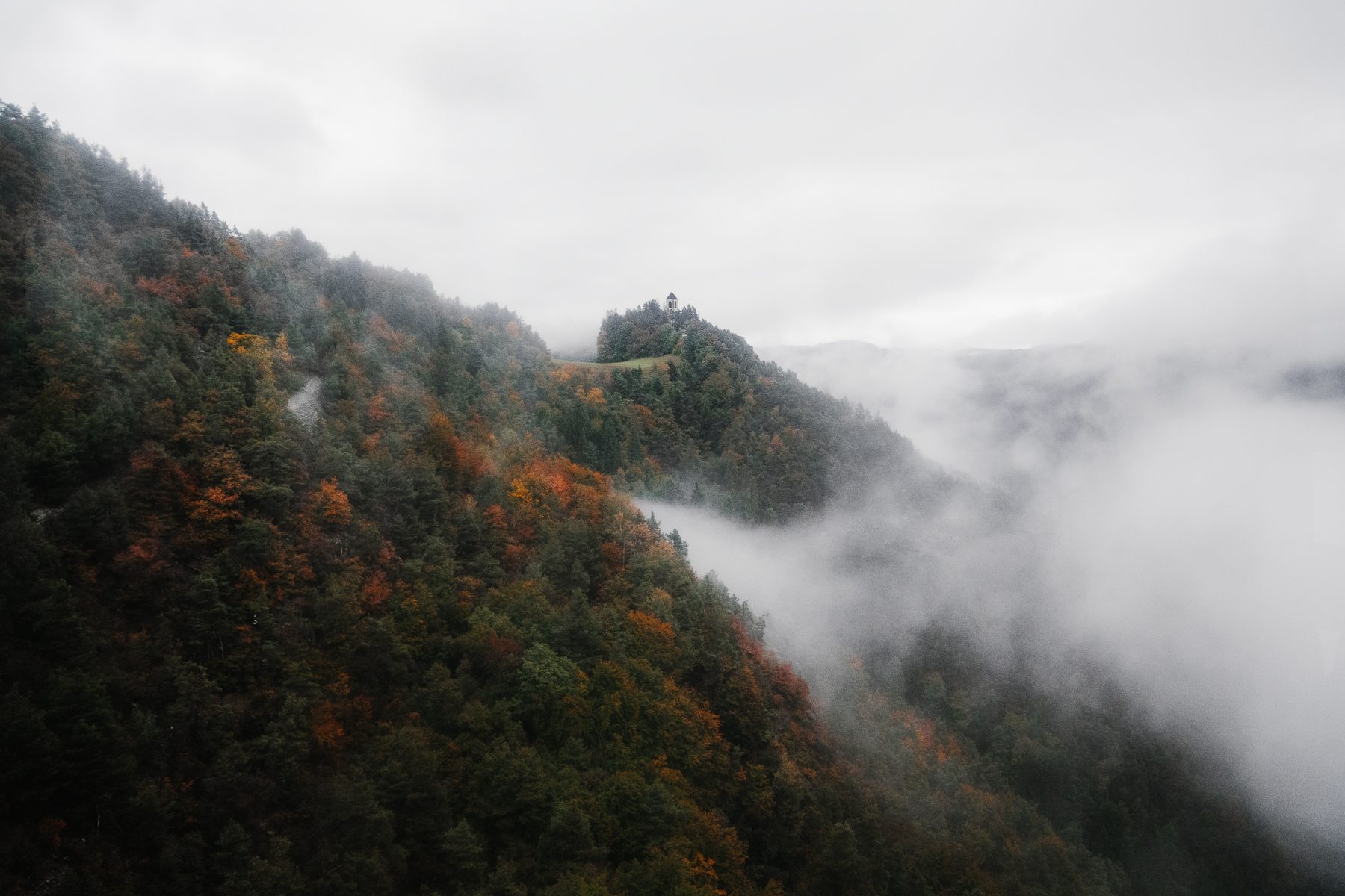 Uitzicht uit de gondel vanuit Bolzano/Bozen