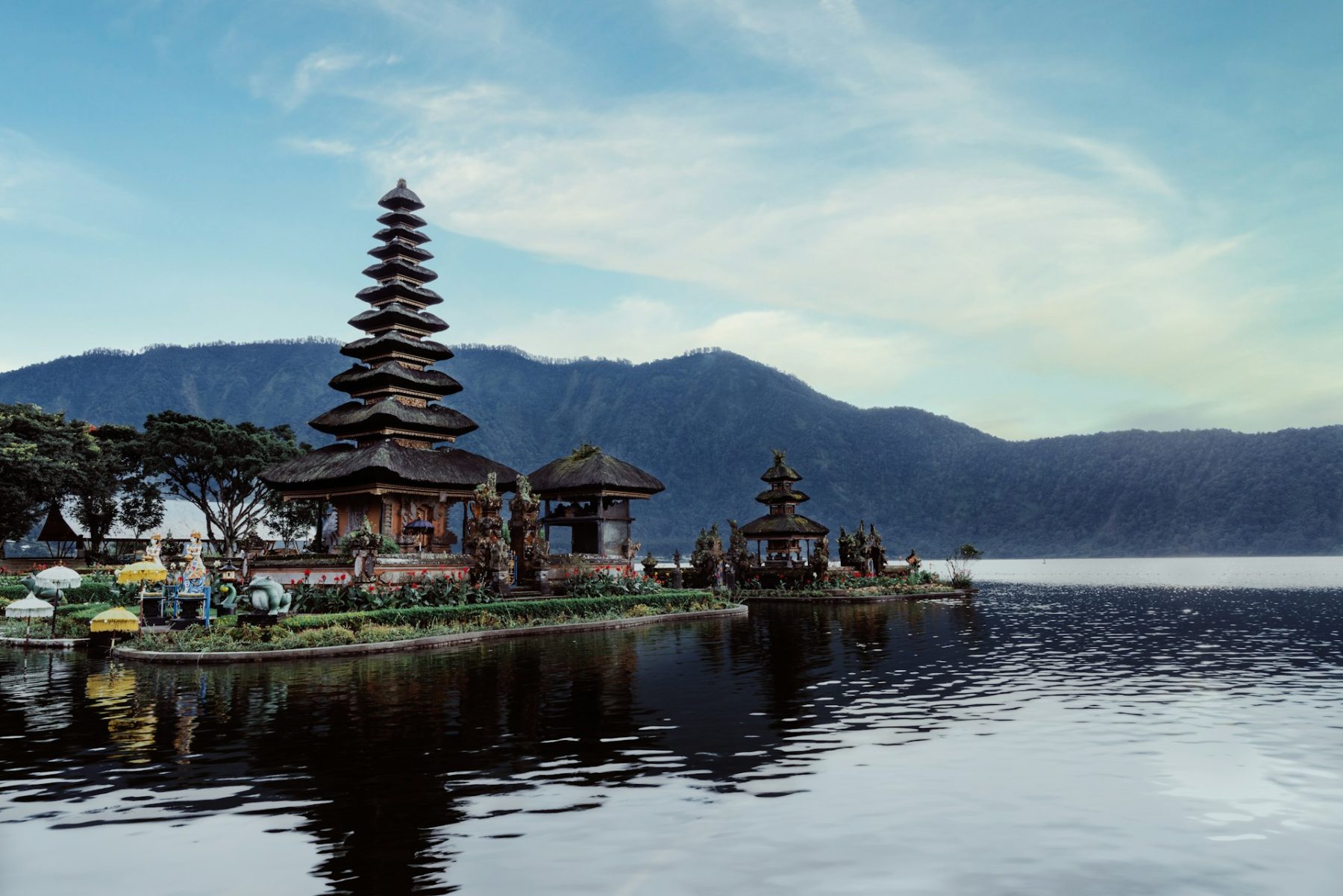 De Danau Beratan tempel, één van de mooie plekken op Bali.