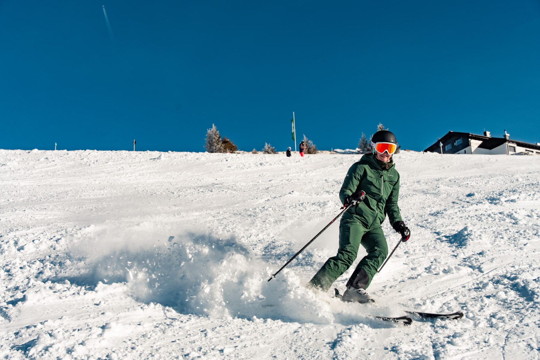 Skiën met een skibril op sterkte