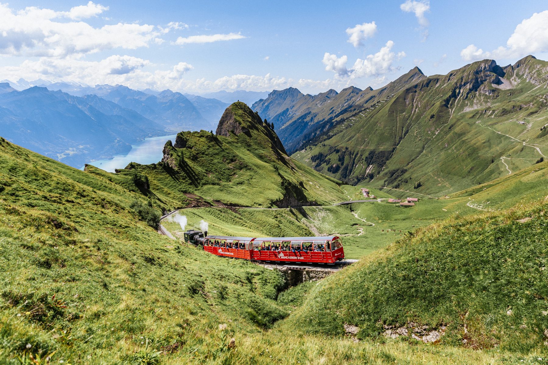 De Brienz Rothhornbahn in de buurt van Interlaken