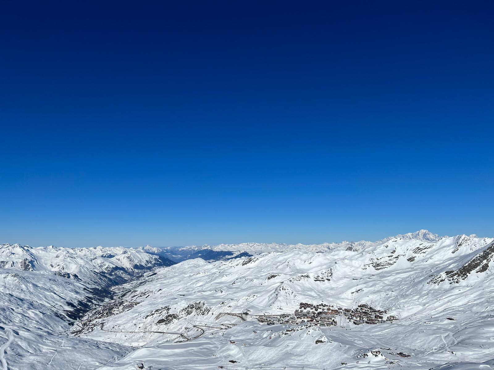 Uitzicht op Val Thorens en Les Menuires in Vallée des Belleville