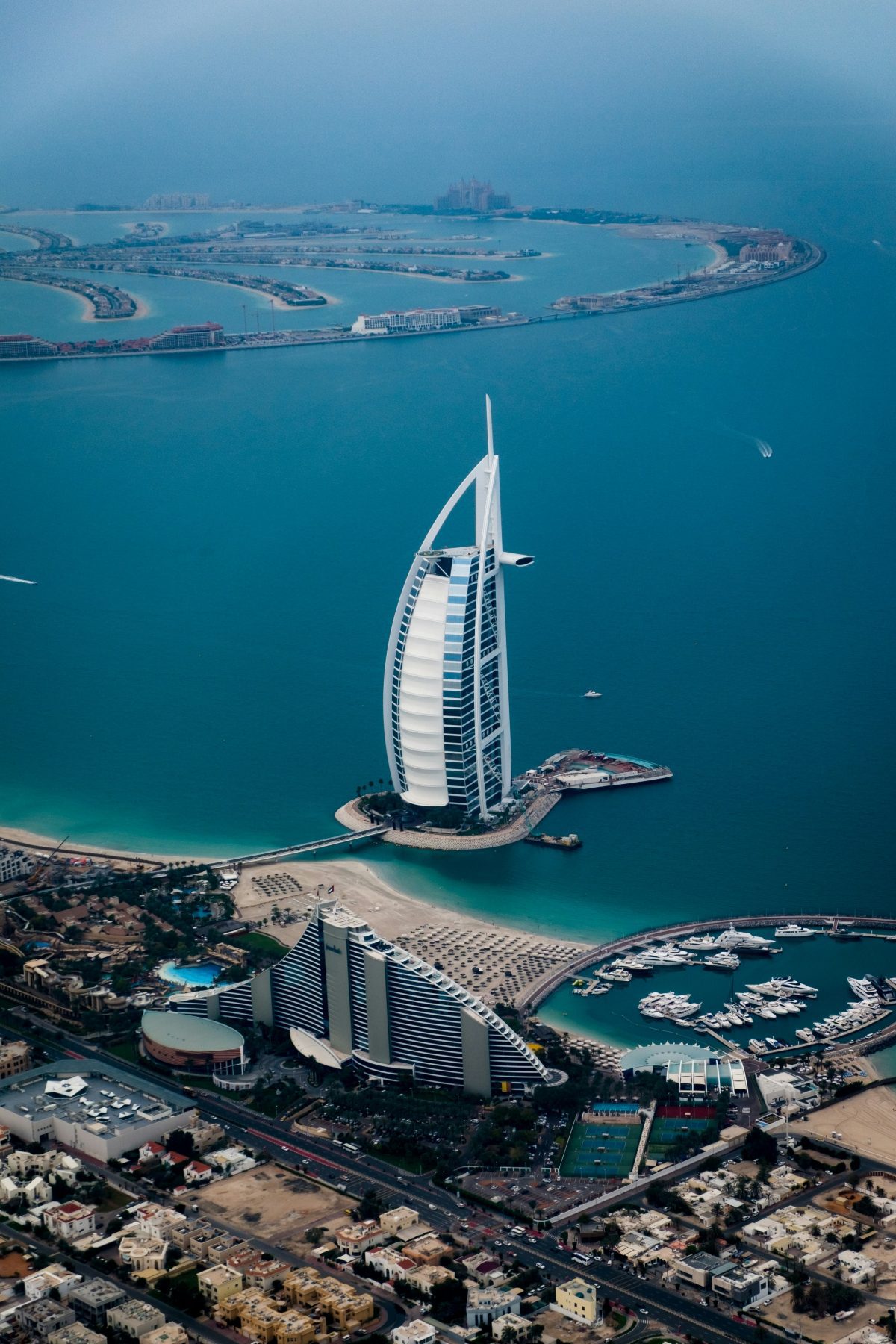 De stad Dubai in de Emiraten.