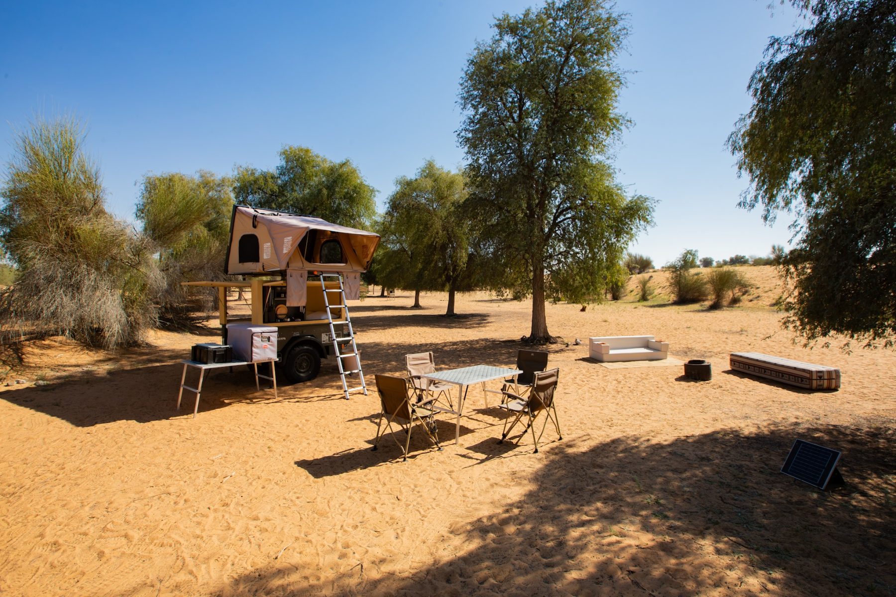 Sand Sherpa camp in de woestijn van Dubai