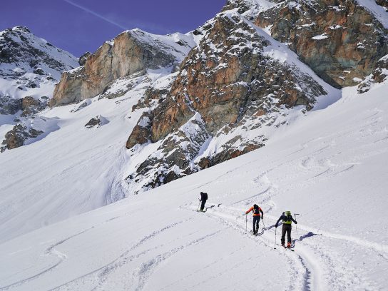 Zware tocht op tourskis