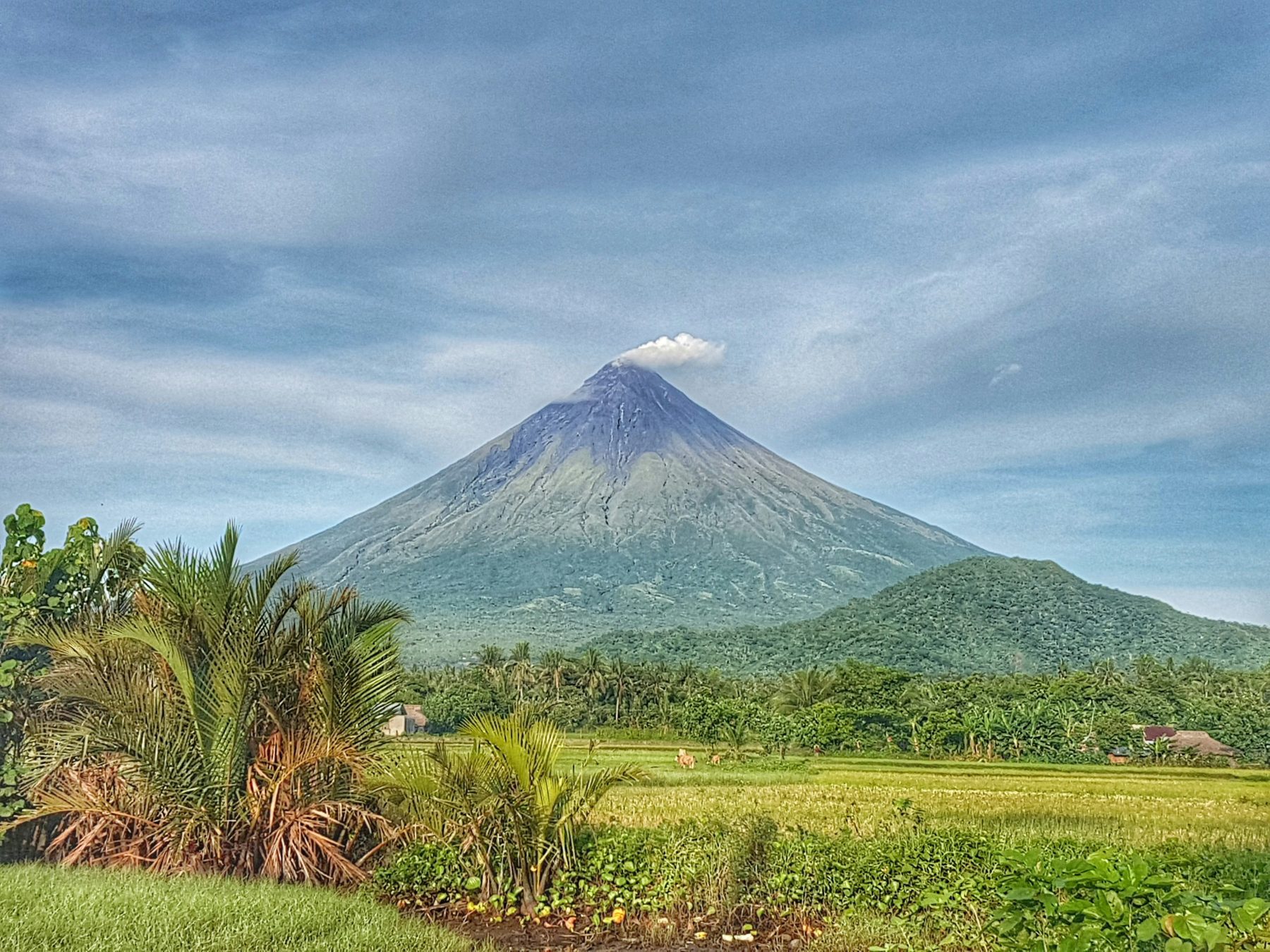 De Mayon-vulkaan op de Filipijnen.