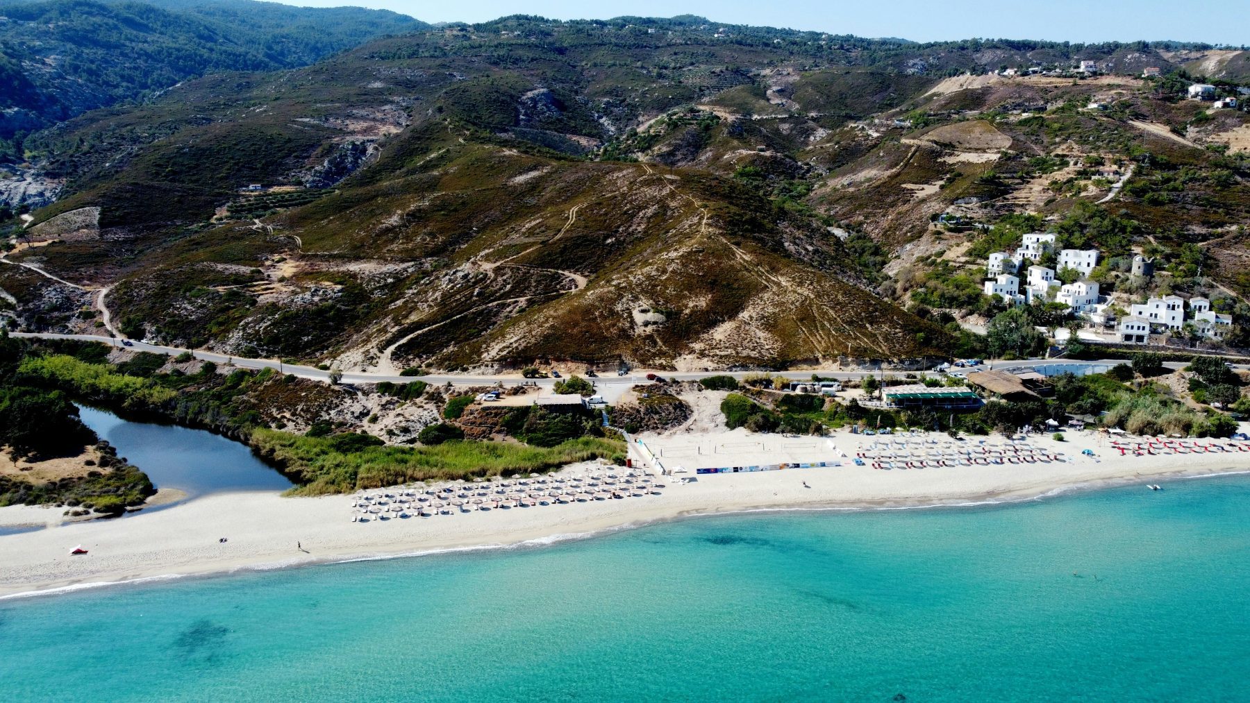 Het eiland Ikaria in Griekenland.