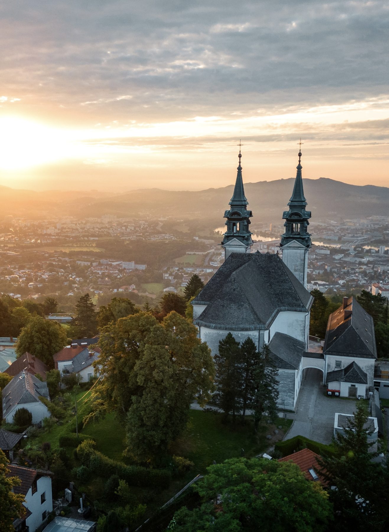 Een uitzicht over Oberösterreich.