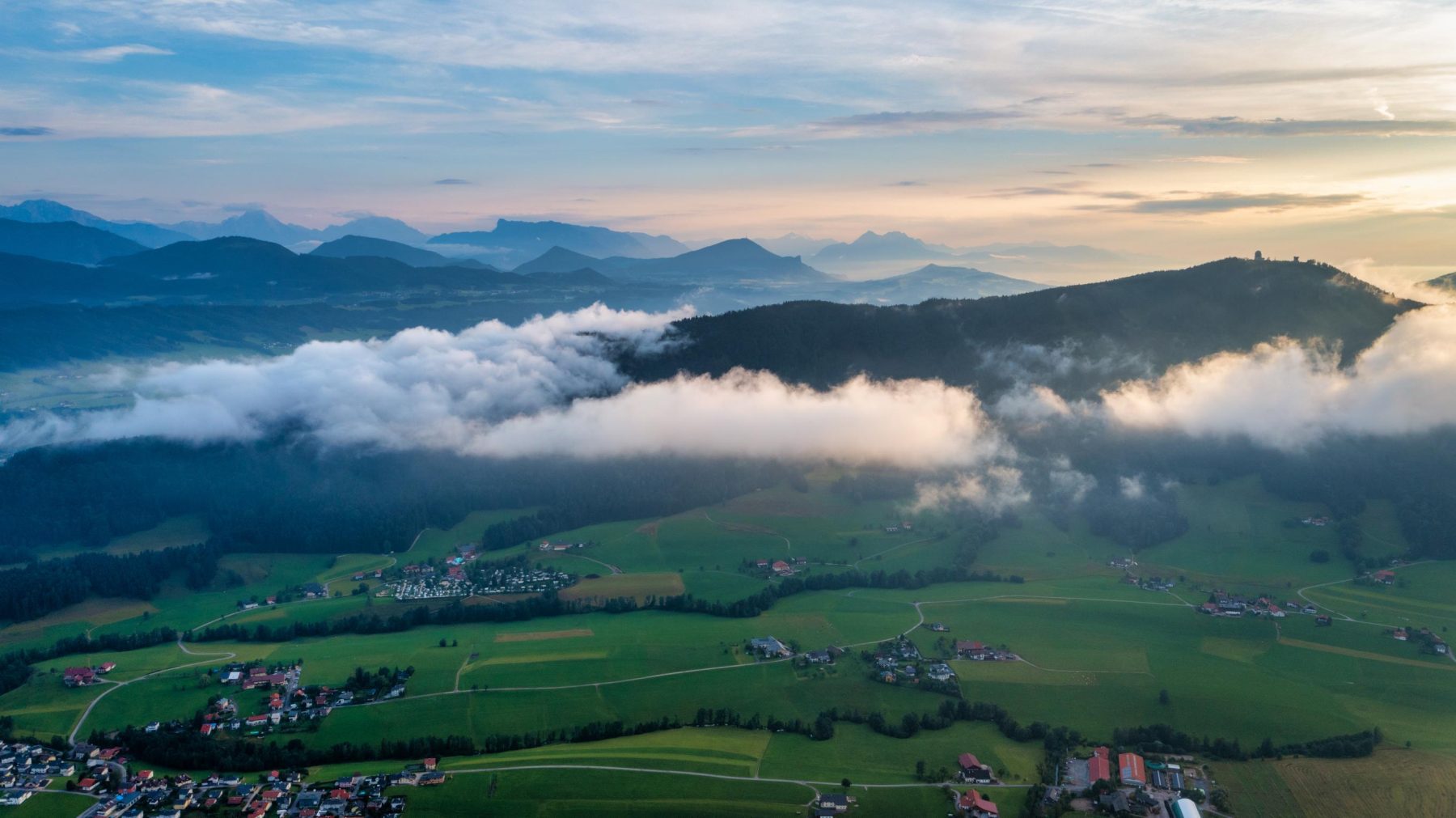 Een uitzicht tijdens een vakantie in Opper-Oostenrijk