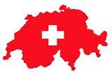Kaart en vlag Zwitserland