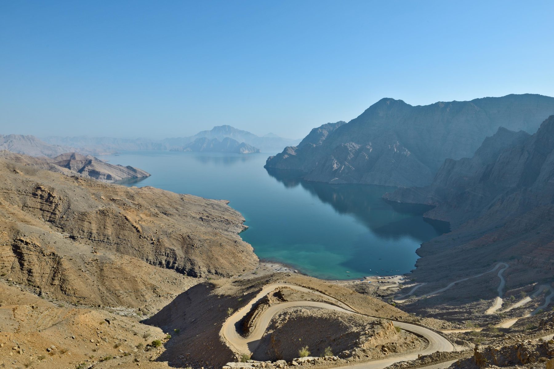 Uitzicht op de fjorden van Musandam.
