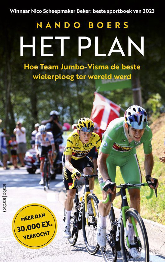 De voorkant van de kaft van 'Het plan', ƩƩn van de leukste fietsboeken.