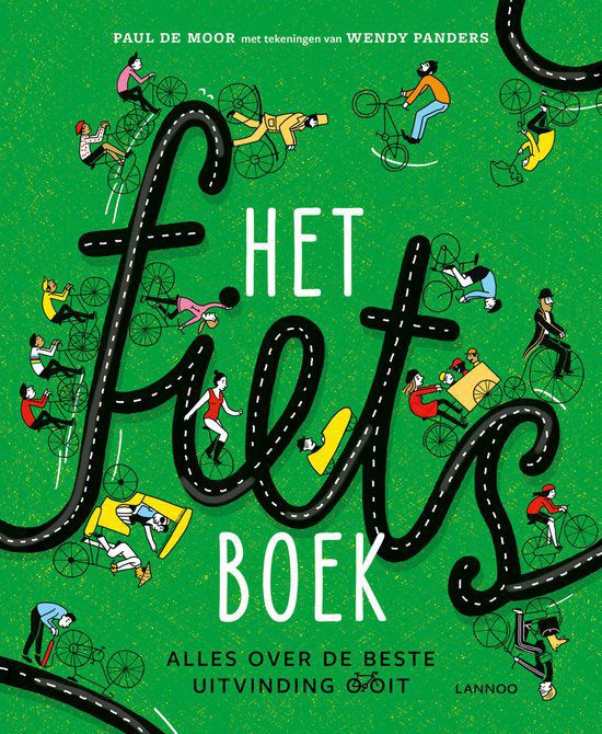 De kaft van 'Het fietsboek; Alles over de beste uitvinding ooit', ƩƩn van de leukste fietsboeken.