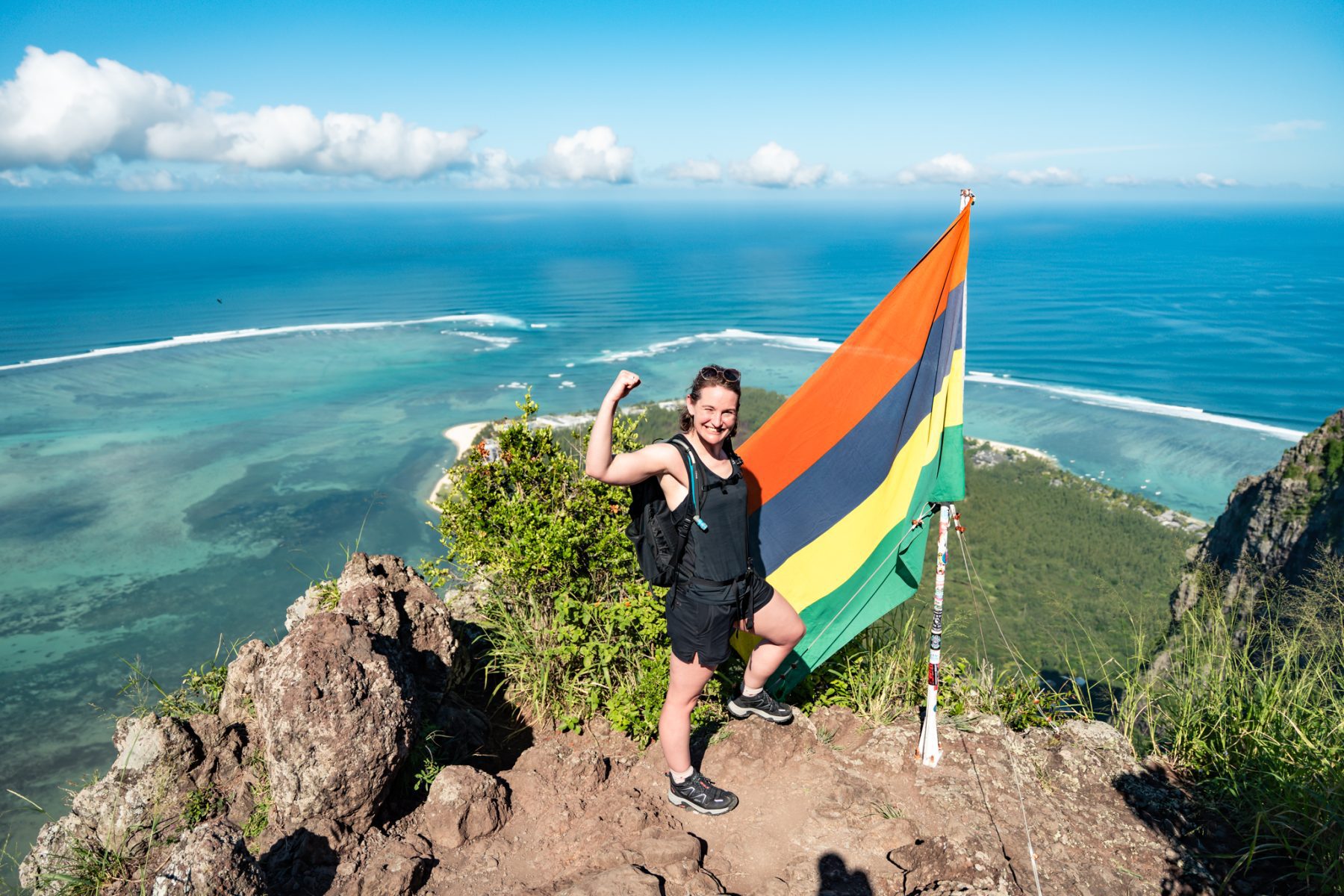 Mauritius hike naar de hoogst haalbare top van Le Morne Brabant