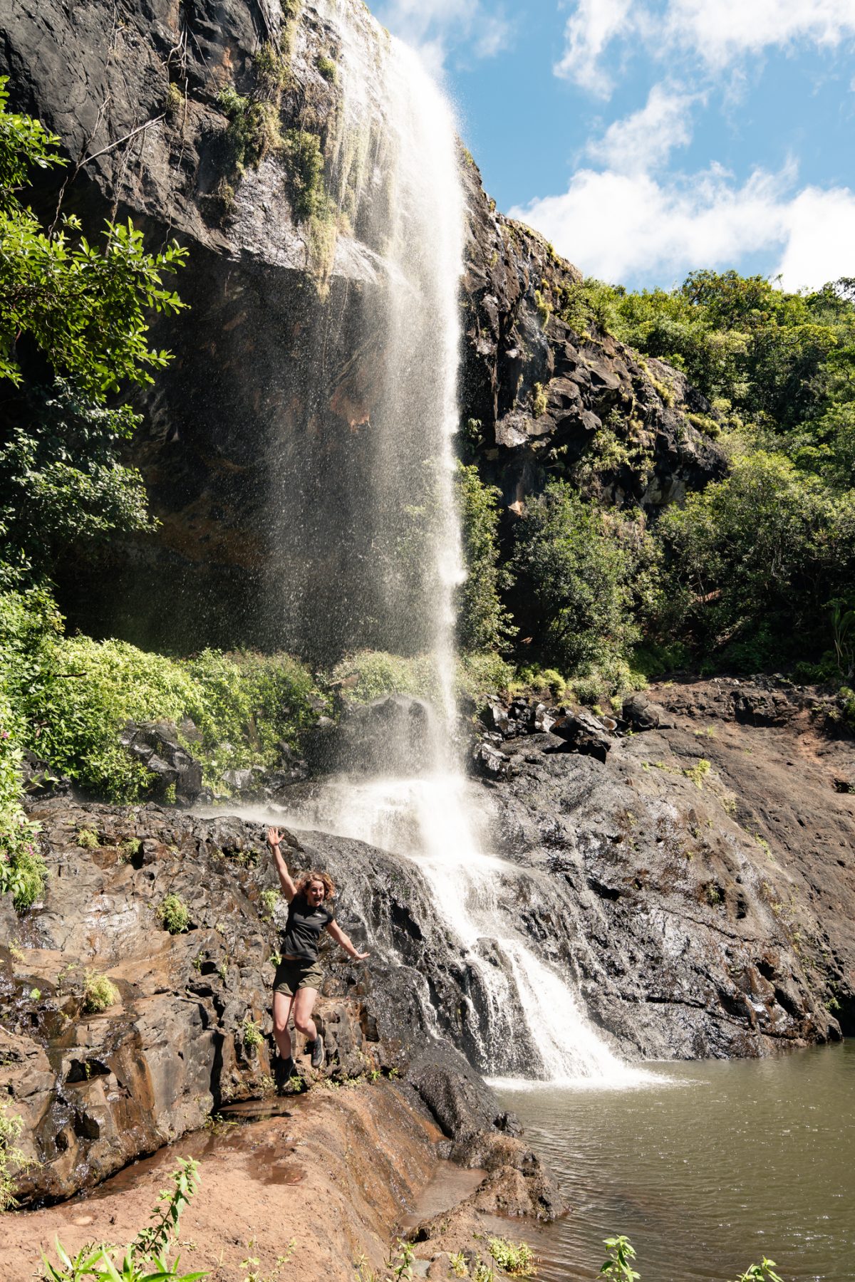 Seven waterfalls hike in Tamarin, Mauritius