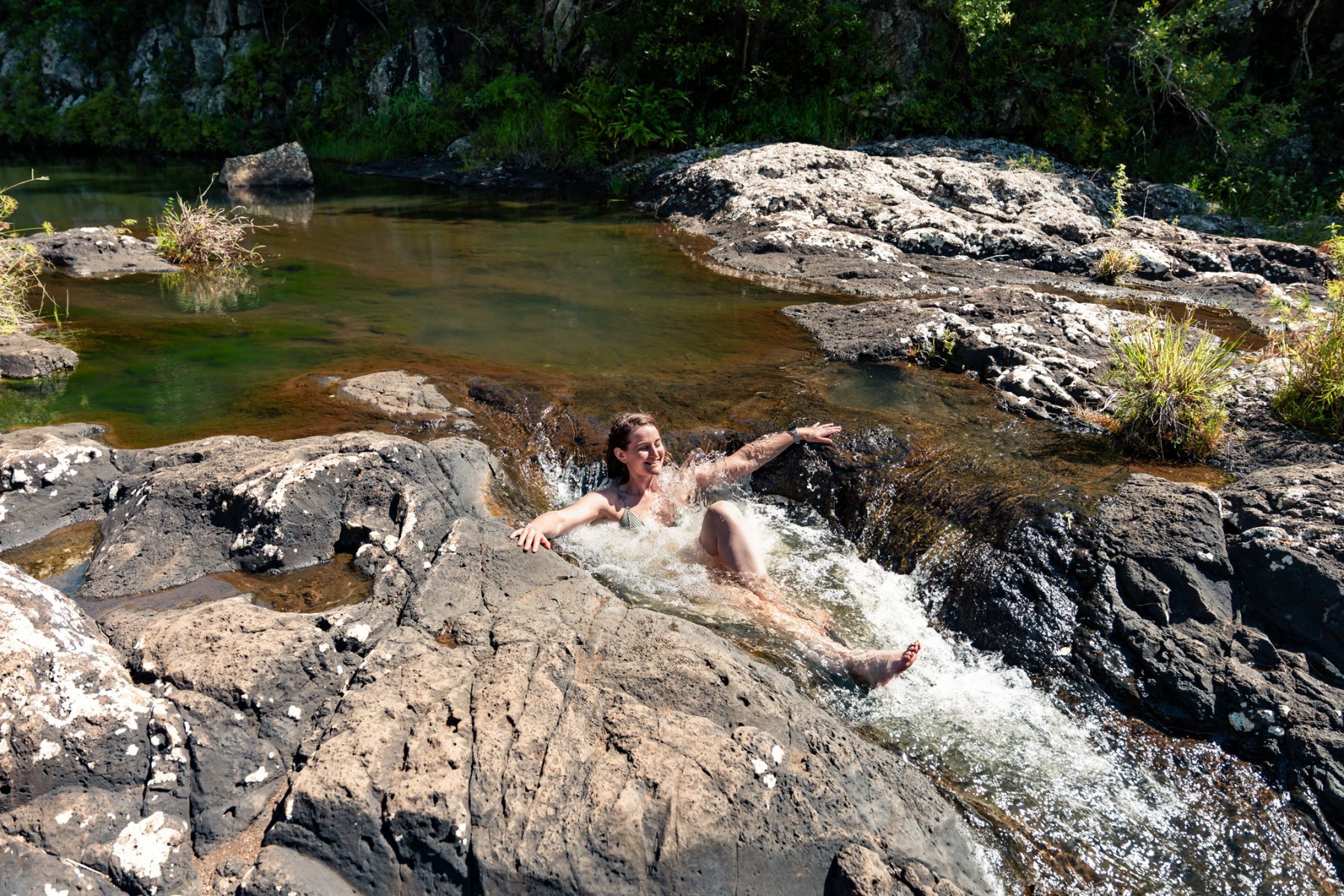 Seven waterfalls hike in Tamarin, Mauritius
