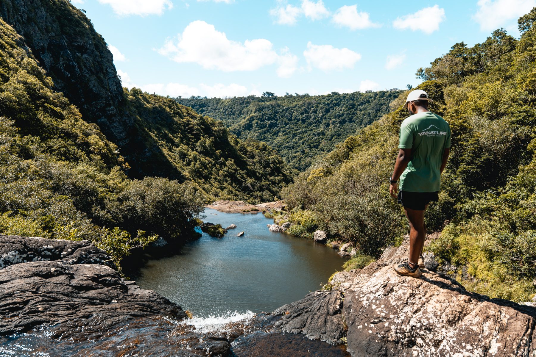 Seven waterfalls hike in Tamarin, Mauritius