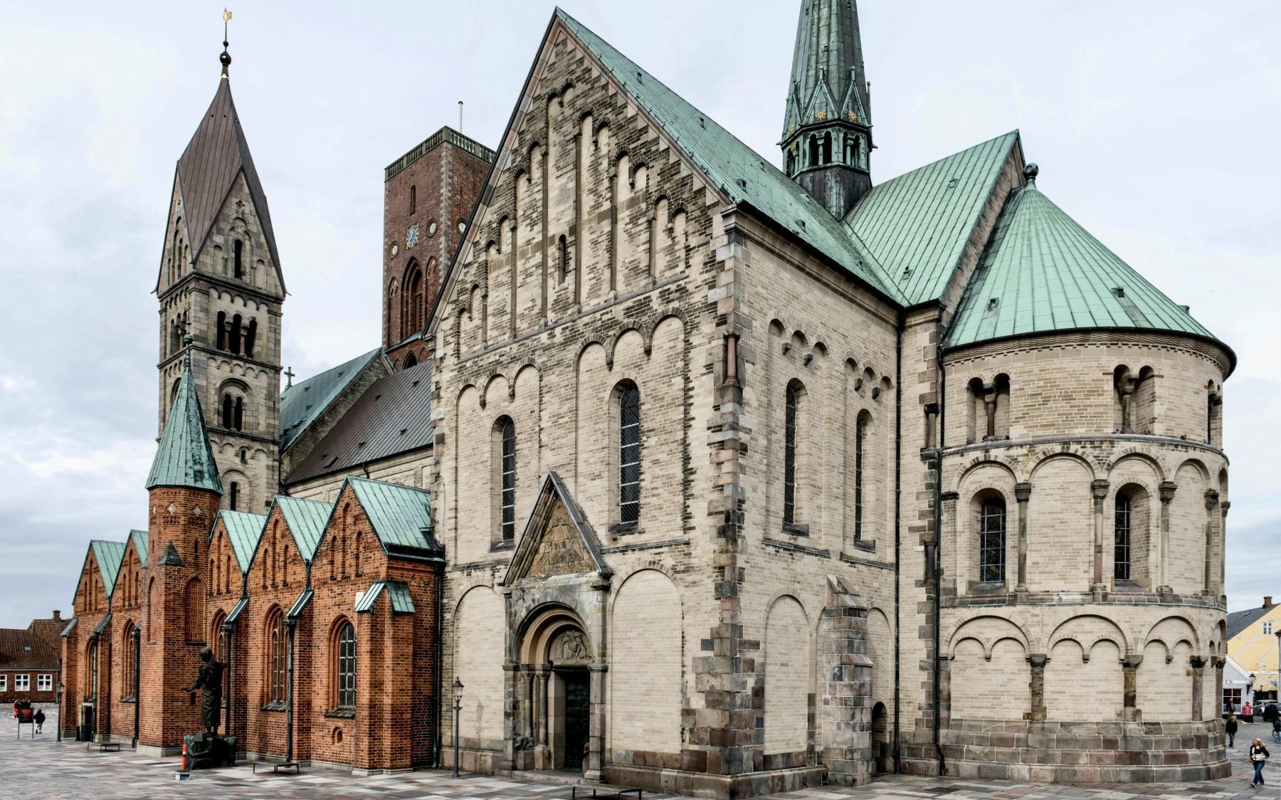 De historische Kathedraal van Ribe in Denemarken.