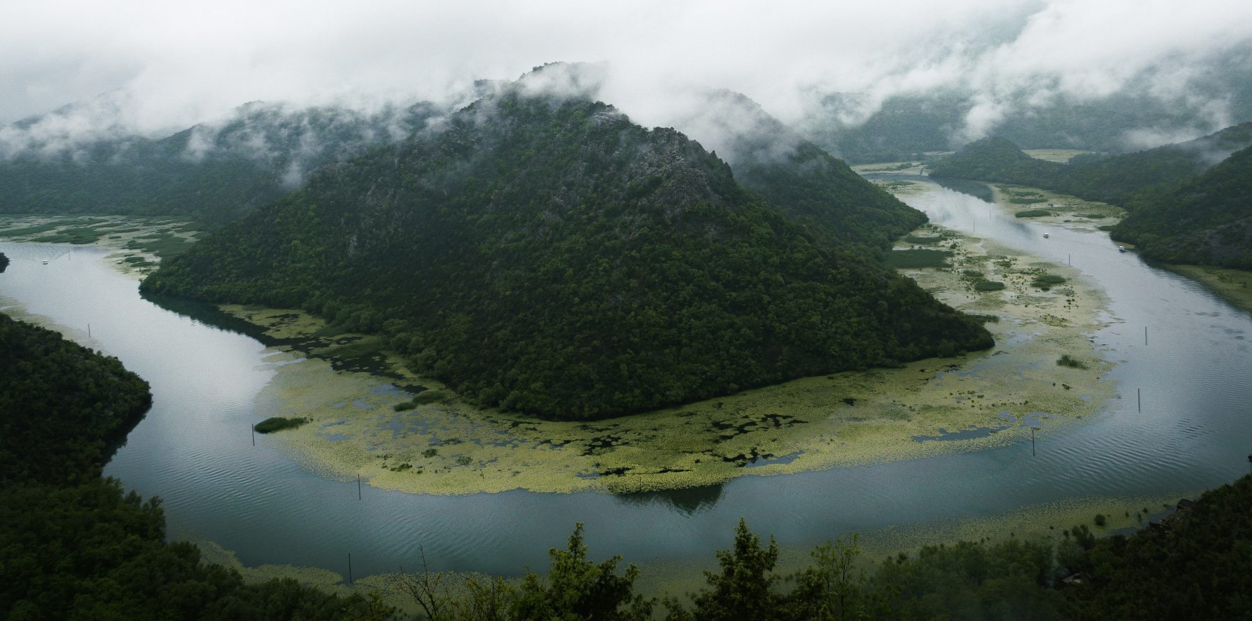 Het Skadarmeer in Montenegro.