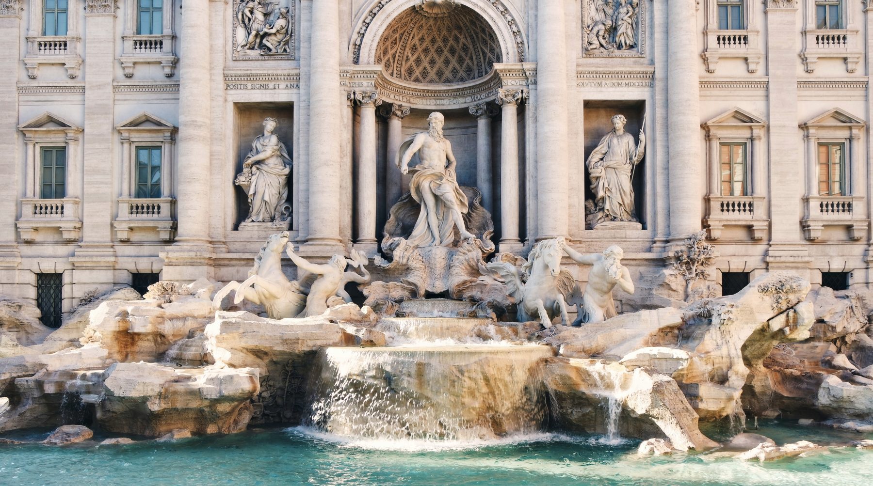 De Trevifontein in de hoofdstad van Italië.