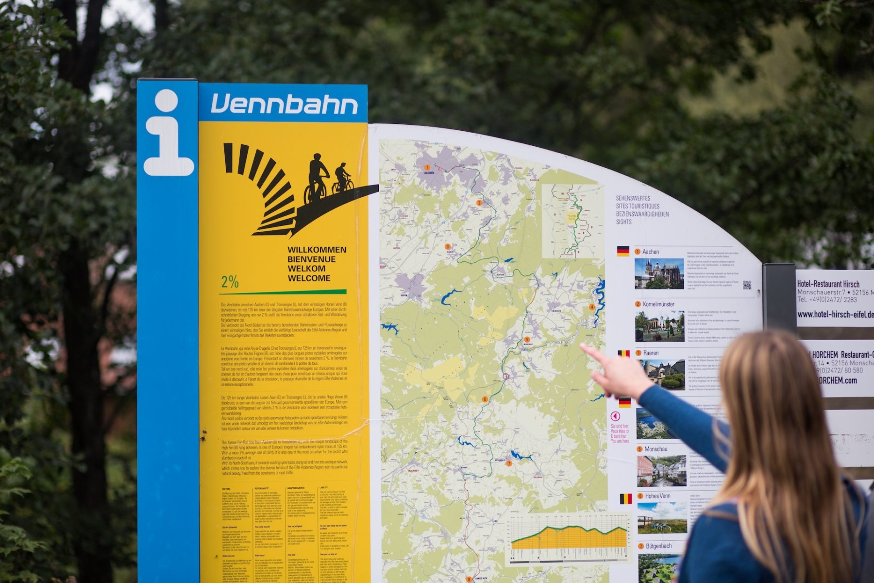 Informatiebord over de Vennbahn