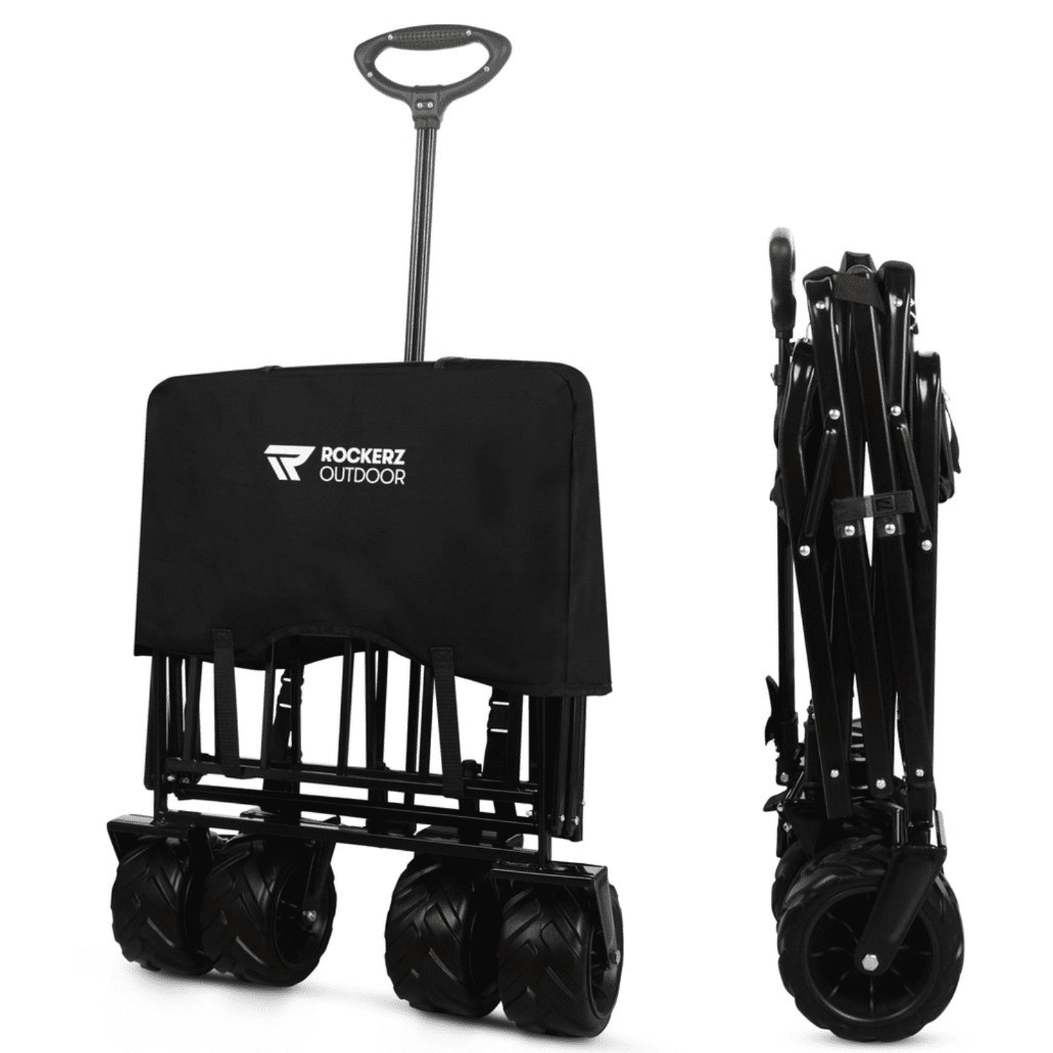 Een ingeklapte Rockerz Bolderwagen.