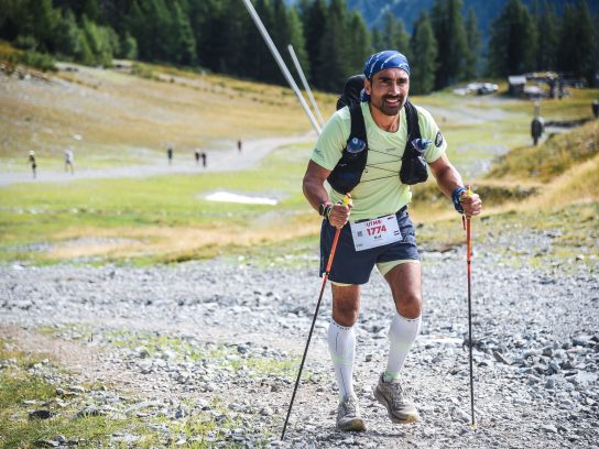 Trailrunning met LEKI trailrunstokken tijdens de UTMB van Ard van Peppen