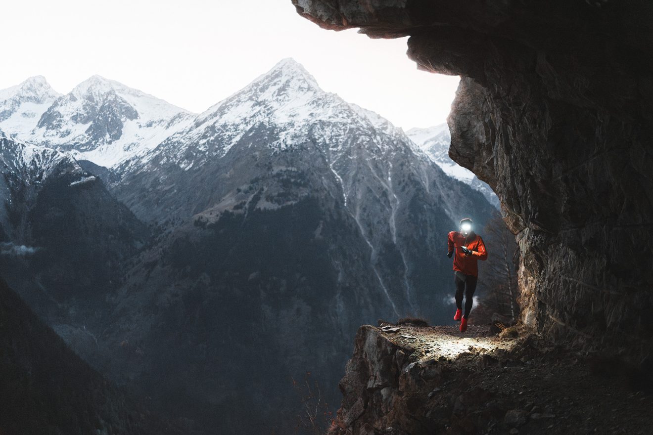 Matthieu Blanchard met Petzl NAO RL hoofdlamp