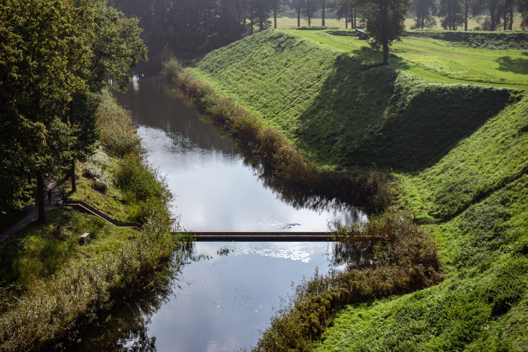 Mozesbrug Fort de Roovere Zuiderwaterlinie Wandelpad