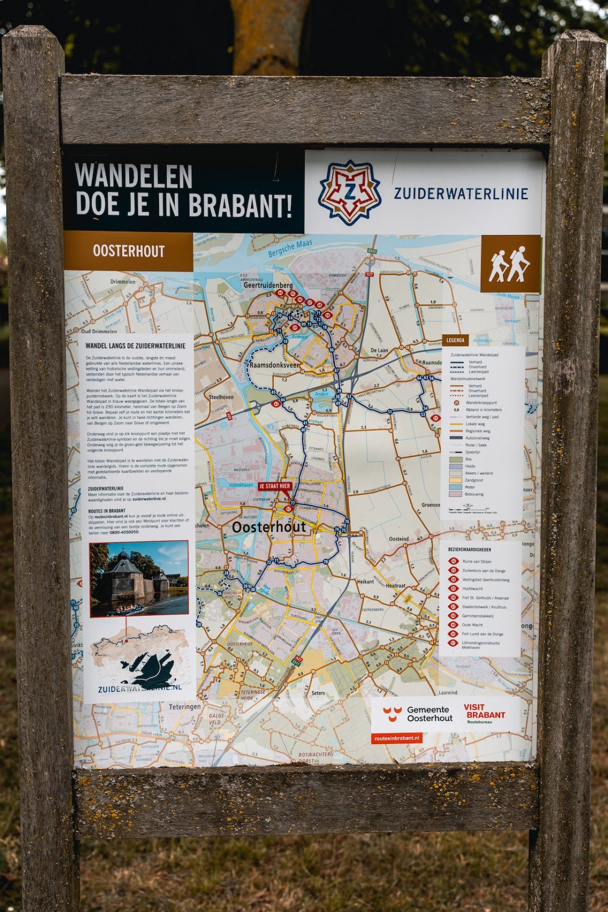 infobord Zuiderwaterlinie Wandelpad