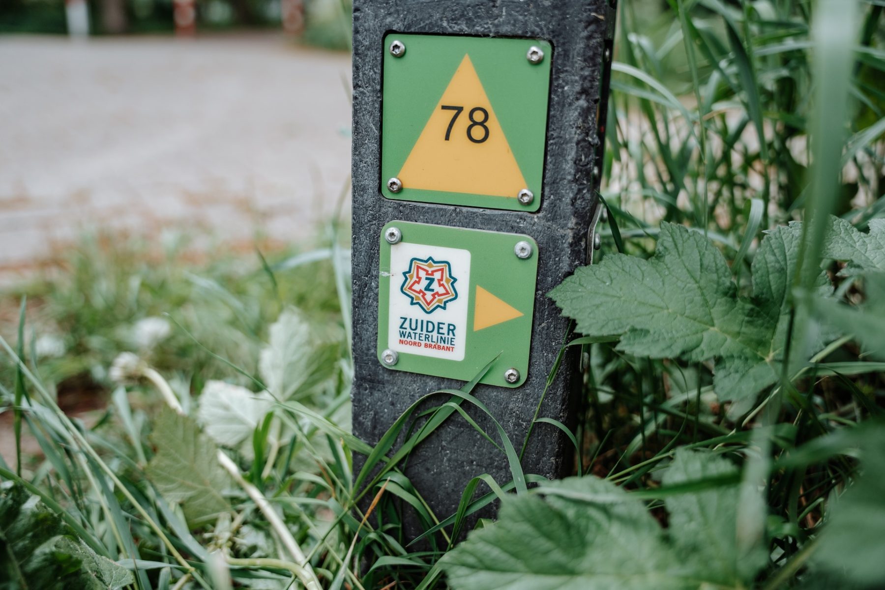 Routemarkering Zuiderwaterlinie Wandelpad