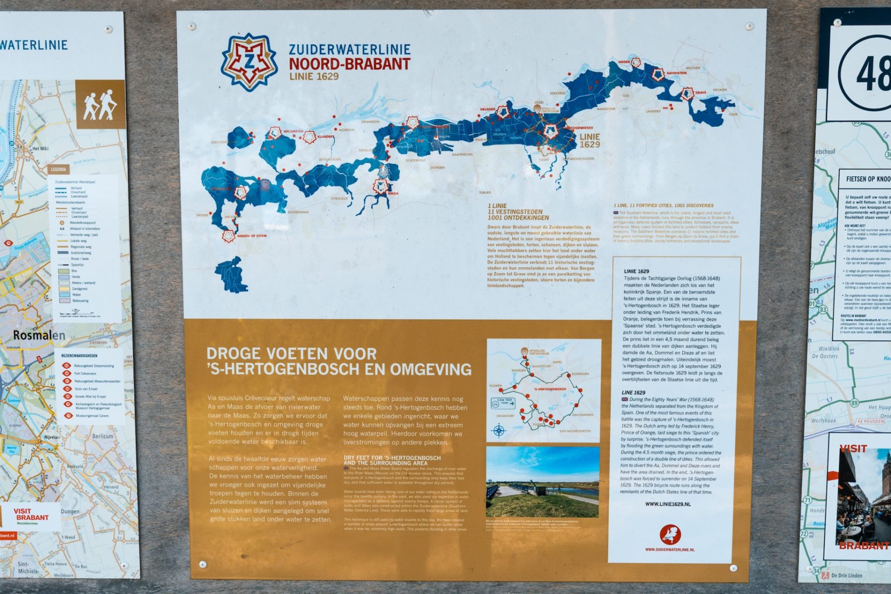 infobord zuiderwaterlinie wandelpad