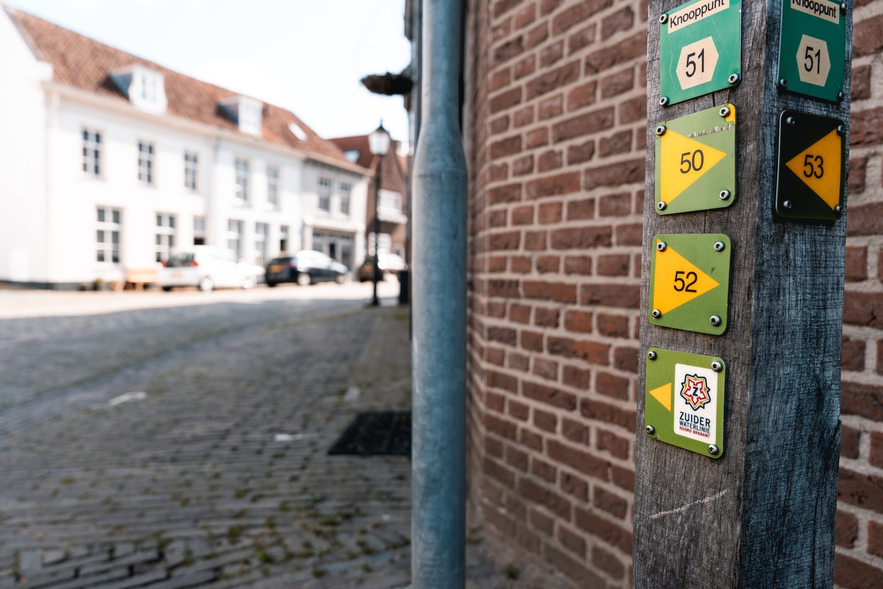 Routemarkering Zuiderwaterlinie Wandelpad